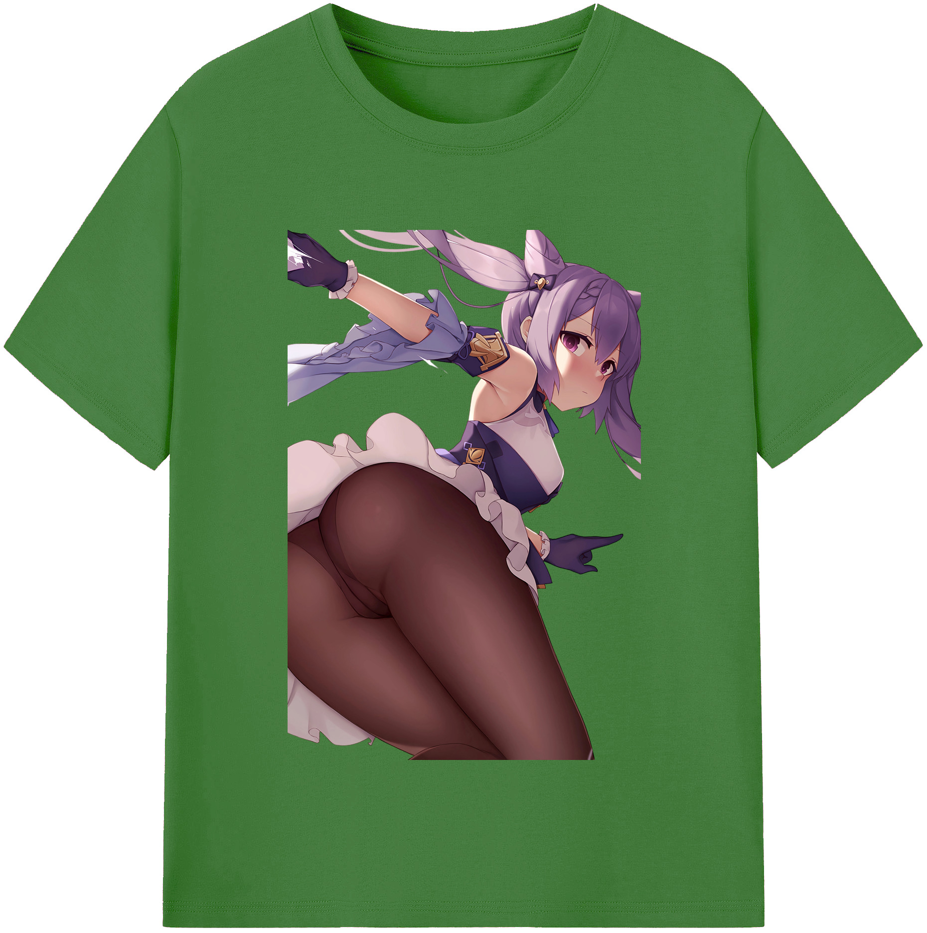 げんし神 刻晴 こくせい genshin Kokusei レディースカジュアルプリントTシャツ（綿100％）